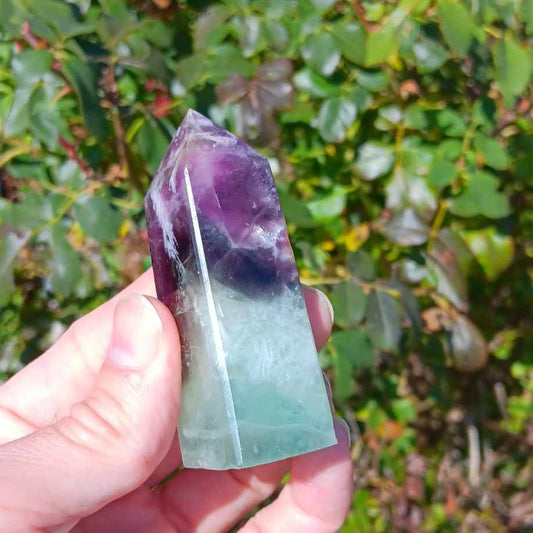 Obelisk: Rainbow Flourite Rectangular 3 Inches