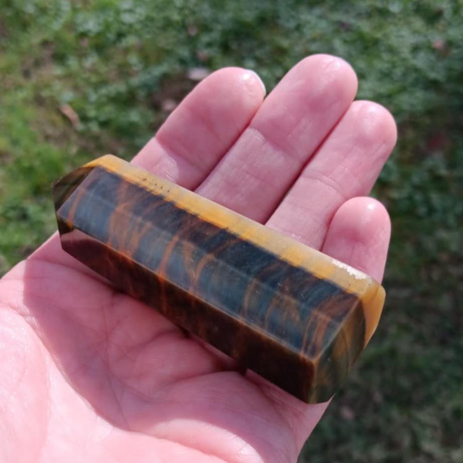 Brand New Obelisk: Tigers Eye 3 Inches