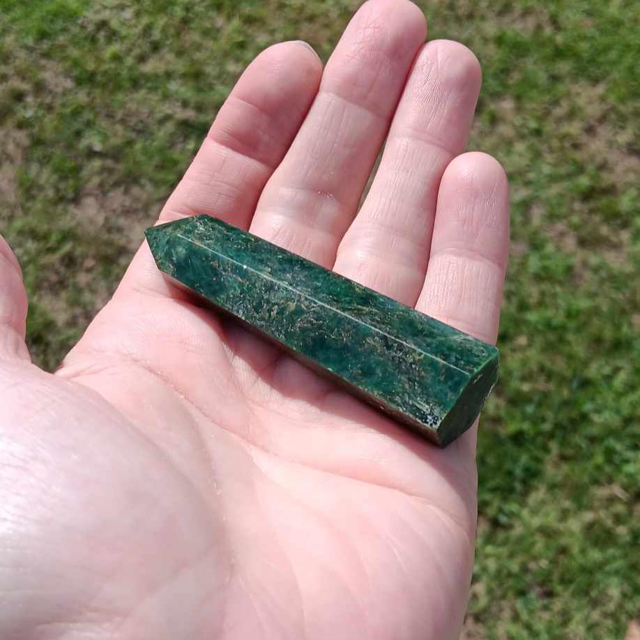 Obelisk: Green Jasper 3.25 Inches